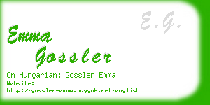 emma gossler business card